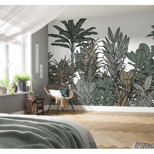 Komar fotobehang Doodle plants color 350x250cm