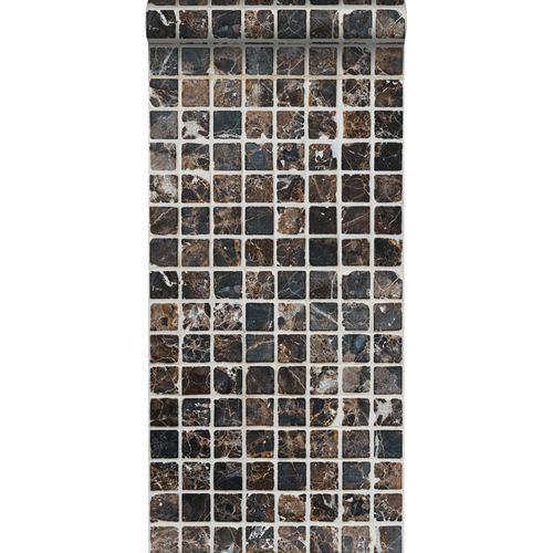 Estahome Xxl Behang Mosaic Tiles Bruin En Zwart - 50 X 900 Cm - 158202