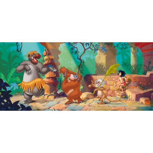 Disney Poster Jungle Boek Groen, Beige En Blauw - 202 X 90 Cm - 600883