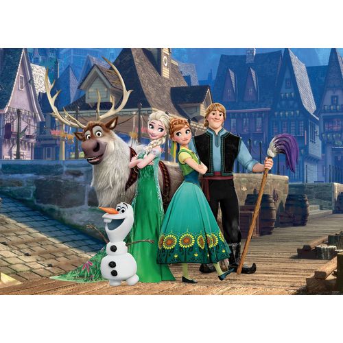 Disney Poster Frozen Blauw, Groen En Bruin - 160 X 110 Cm - 600641