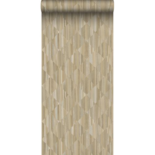 Origin Wallcoverings Behang 3d-houtmotief Beige - 50 X 900 Cm - 347866