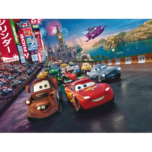 Disney Fotobehang Cars Rood, Blauw En Geel - 360 X 270 Cm - 600582