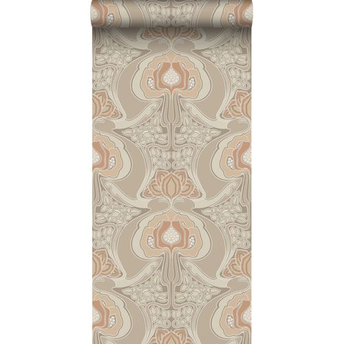 Estahome Behang Vintage Bloemen In Art Nouveau Stijl Beige - 0.53 X 10.05 M - 139569