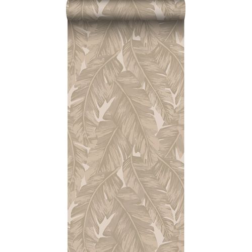 Origin Wallcoverings Eco-texture Vliesbehang Palmbladeren Beige - 50 X 900 Cm