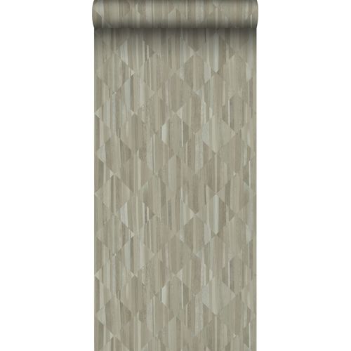 Origin Wallcoverings Behang 3d-houtmotief Taupe - 50 X 900 Cm - 347867